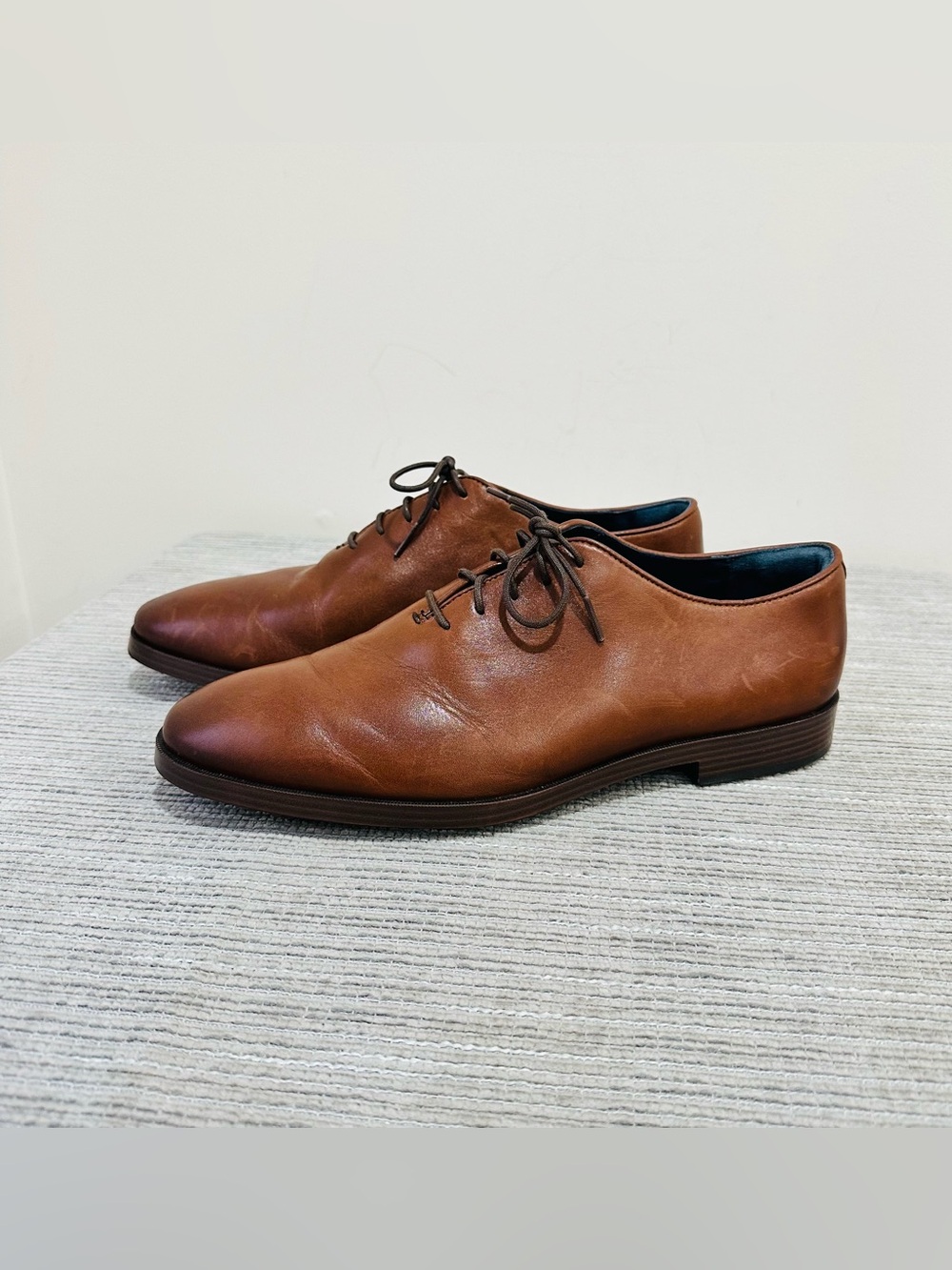 Cole Haan Jefferson Grand Brown Leather Plain Toe Oxfords Shoes Size 10M